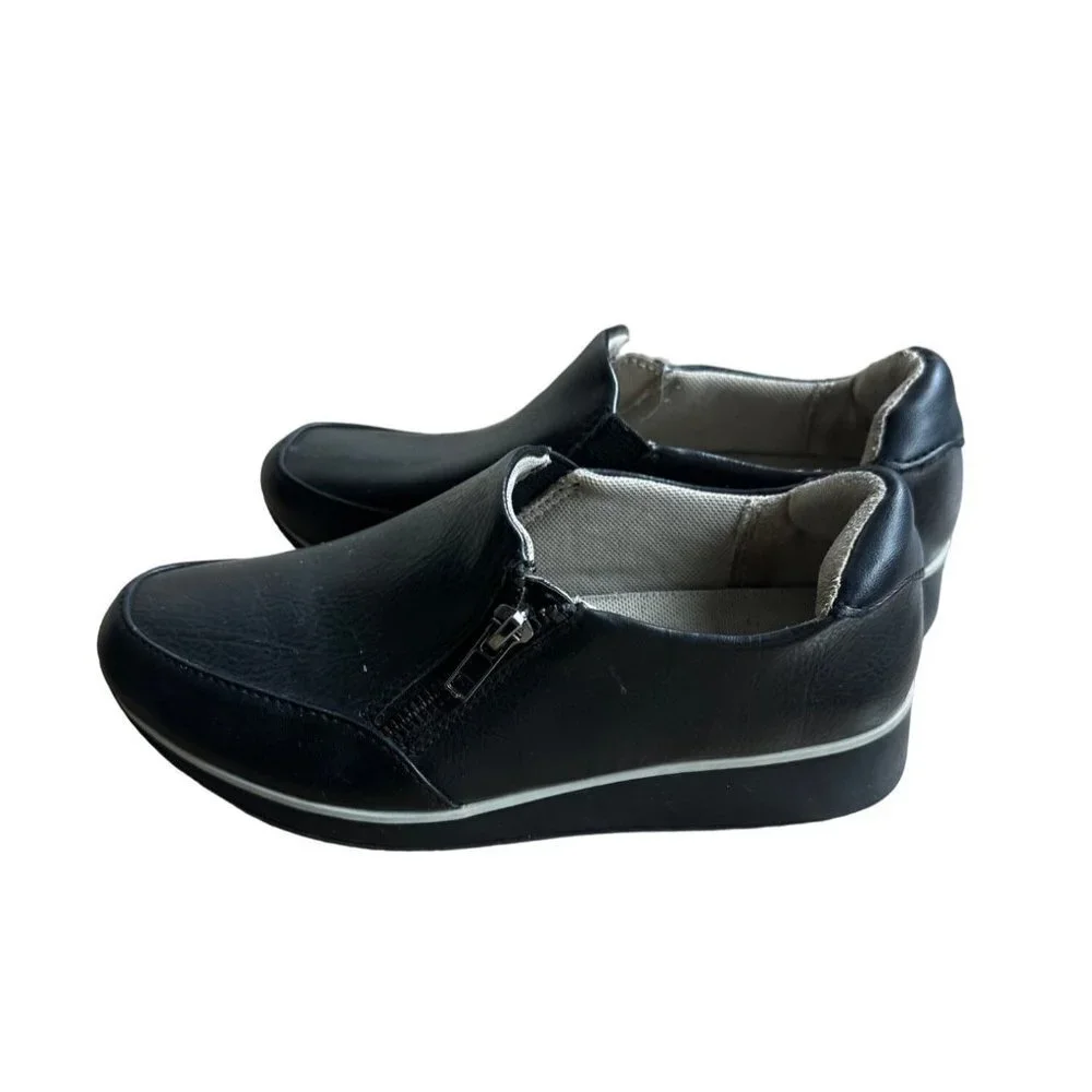 Naturalizer Unisex Youth Oxford, Black Zipper Up Size 4 UK 3 Sku 2264